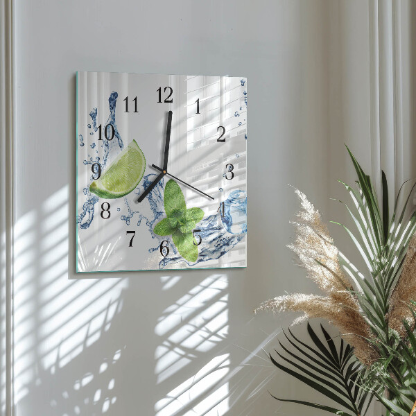 Reloj de vidrio Menta con lima