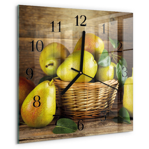 Reloj de vidrio peras