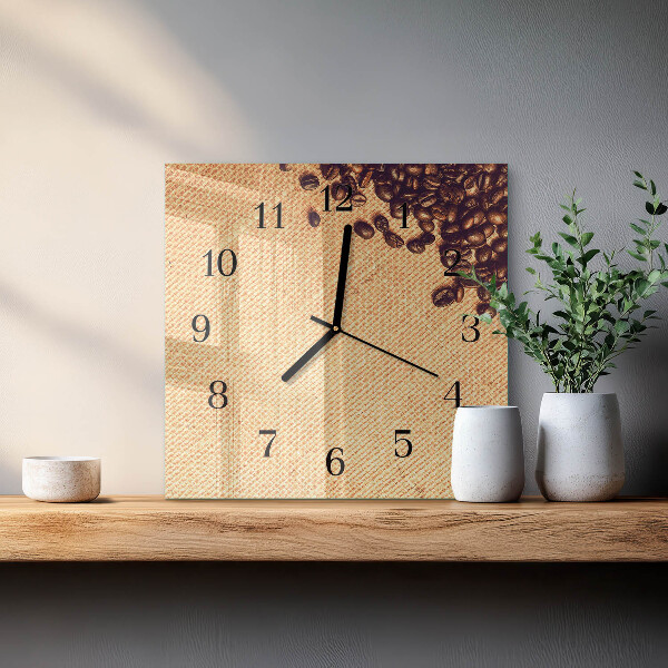 Reloj de vidrio Granos de café