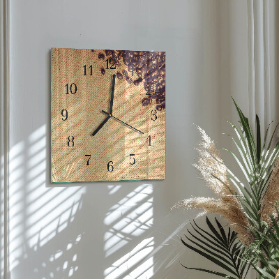 Reloj de vidrio Granos de café