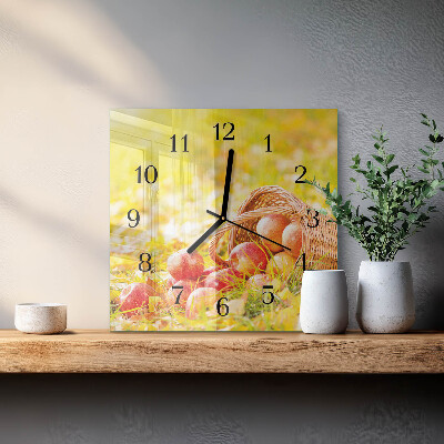 Reloj de vidrio Manzanas