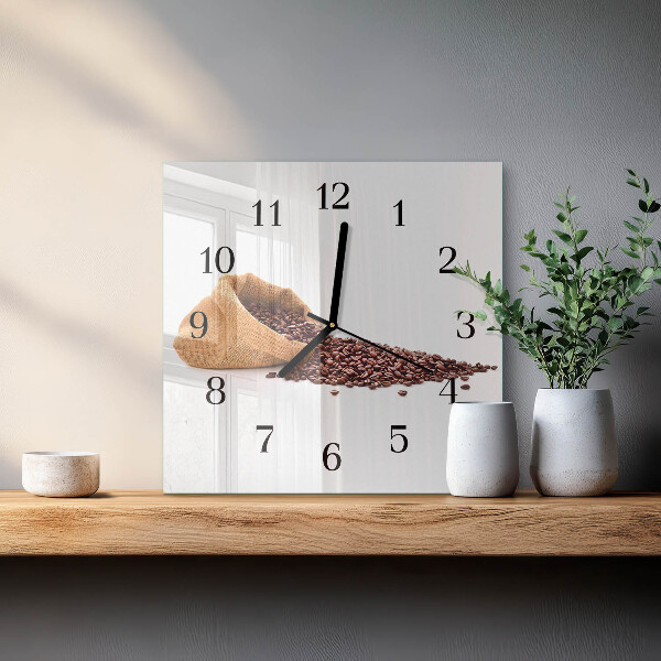 Reloj de vidrio Granos de café