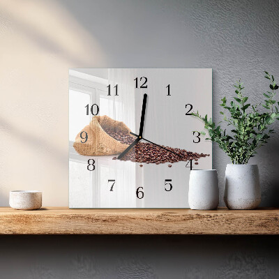 Reloj de vidrio Granos de café
