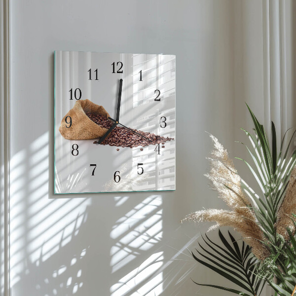 Reloj de vidrio Granos de café