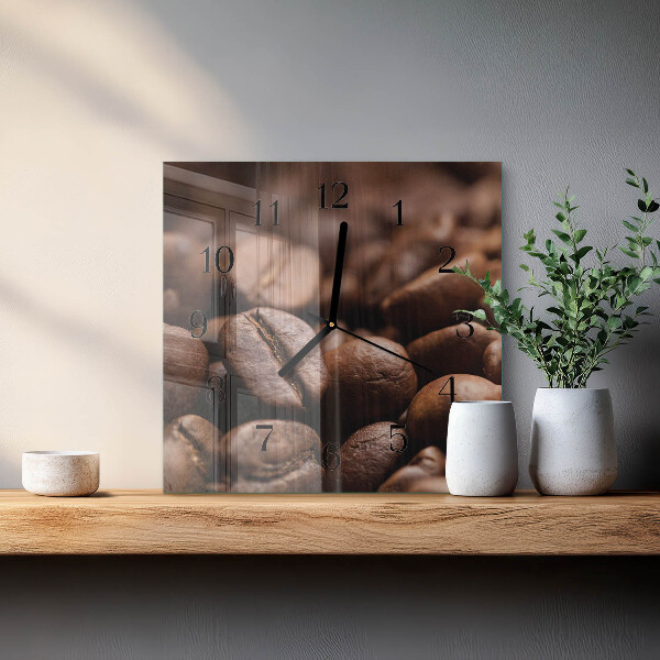 Reloj de vidrio Granos de café