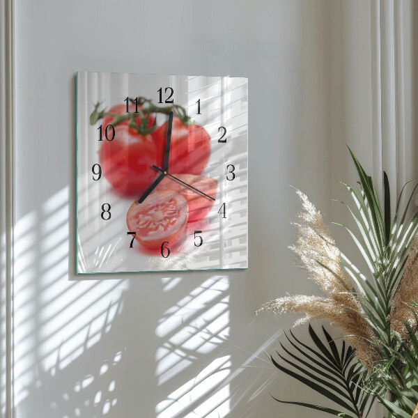 Reloj de vidrio Tomates