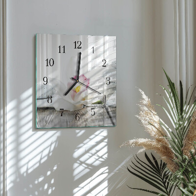 Reloj de vidrio Orquídea