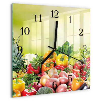 Reloj de vidrio Verduras