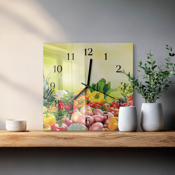 Reloj de vidrio Verduras