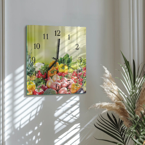 Reloj de vidrio Verduras