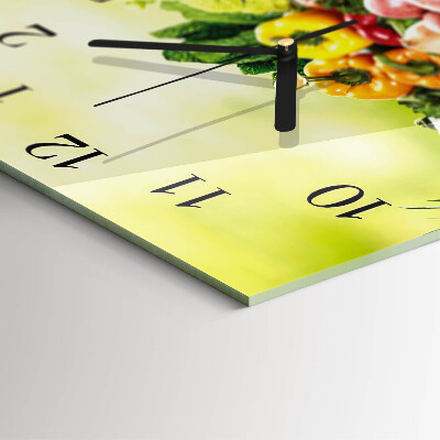Reloj de vidrio Verduras