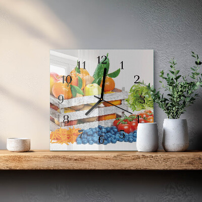 Reloj de vidrio Verduras