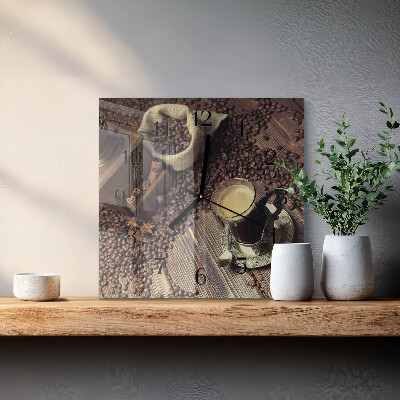 Reloj de vidrio Café