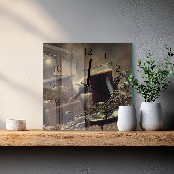 Reloj de vidrio Café