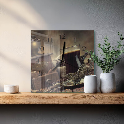 Reloj de vidrio Café