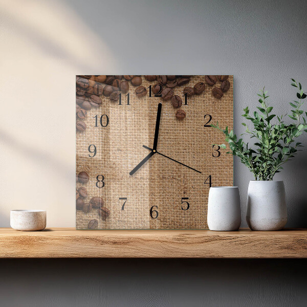 Reloj de vidrio Granos de café
