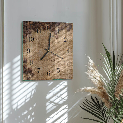 Reloj de vidrio Granos de café