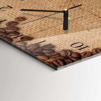 Reloj de vidrio Granos de café