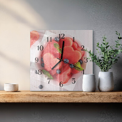 Reloj de vidrio Corazón de sandía