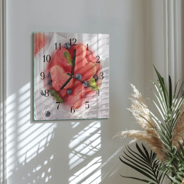 Reloj de vidrio Corazón de sandía