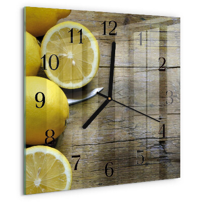 Reloj de vidrio Limones jugosos