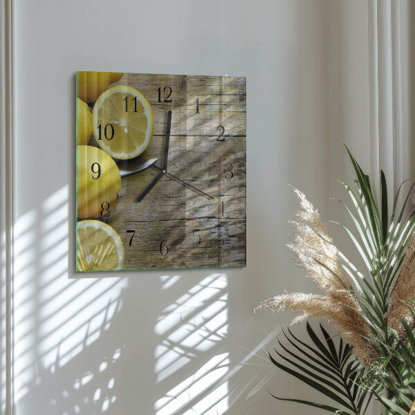 Reloj de vidrio Limones jugosos