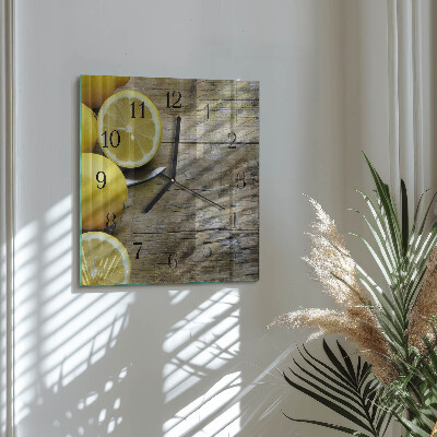 Reloj de vidrio Limones jugosos