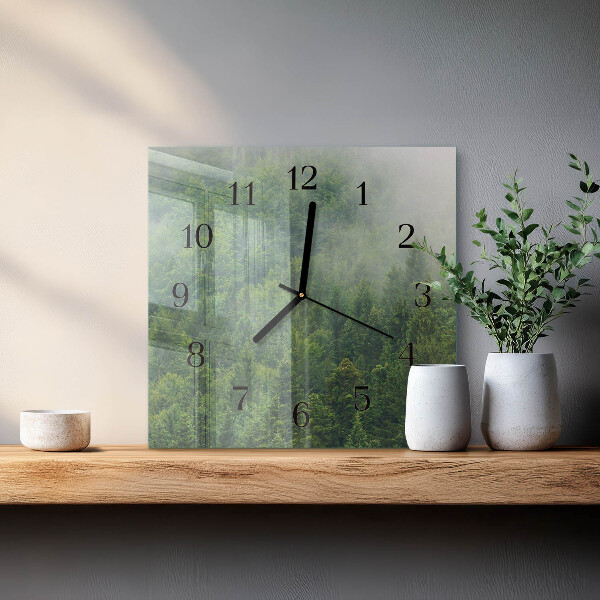 Reloj de vidrio Bosque brumoso