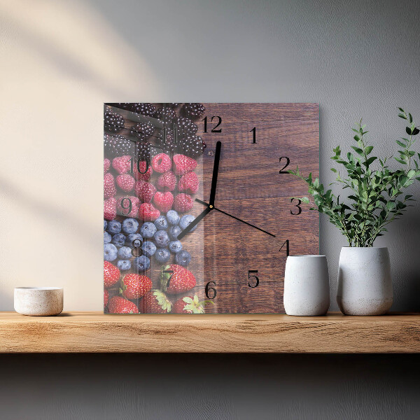 Reloj de vidrio Frutos del bosque