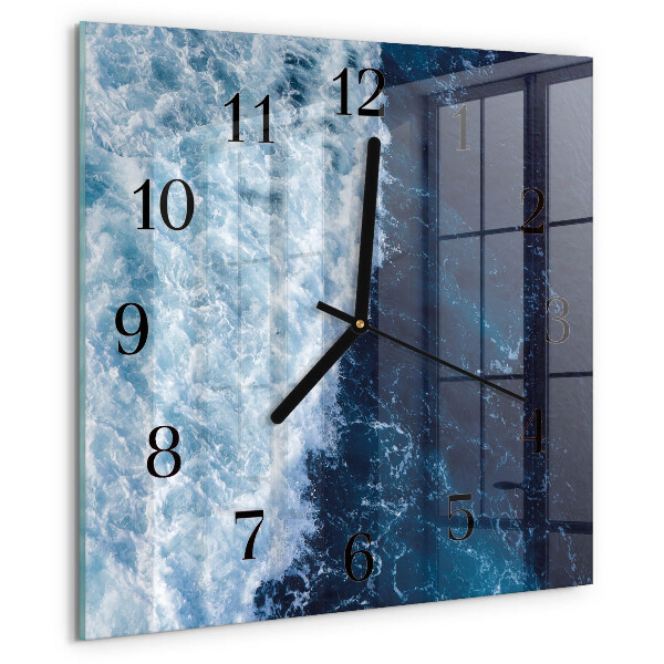 Reloj de vidrio olas del océano
