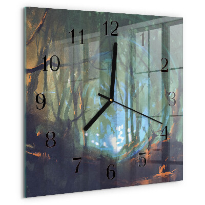 Reloj de vidrio Bosque místico