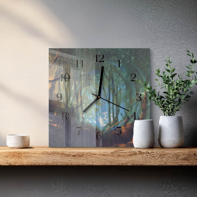 Reloj de vidrio Bosque místico