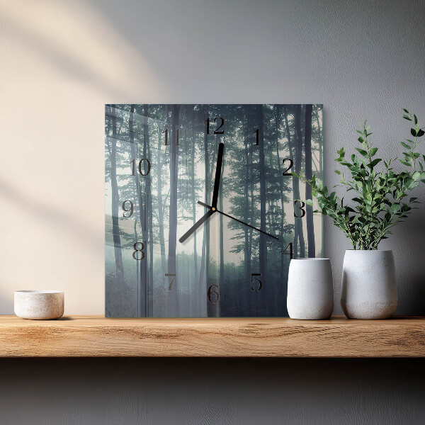 Reloj de vidrio Bosque brumoso