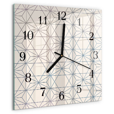 Reloj de vidrio Patrón geométrico