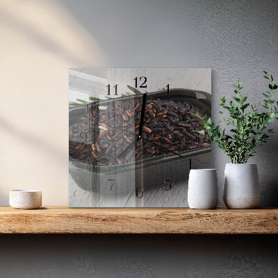 Reloj de vidrio arroz negro