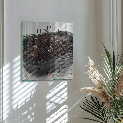 Reloj de vidrio arroz negro