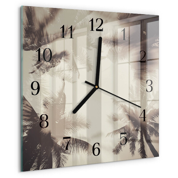 Reloj de vidrio Palmeras