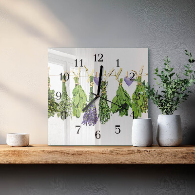 Reloj de vidrio Hierbas