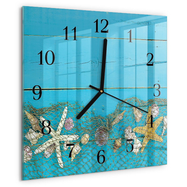 Reloj de vidrio tesoros del mar