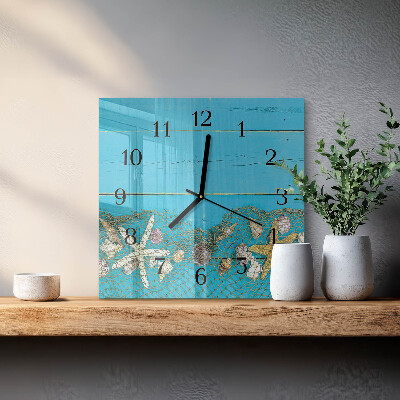 Reloj de vidrio tesoros del mar