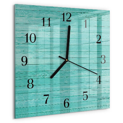 Reloj de vidrio pizarras verdes