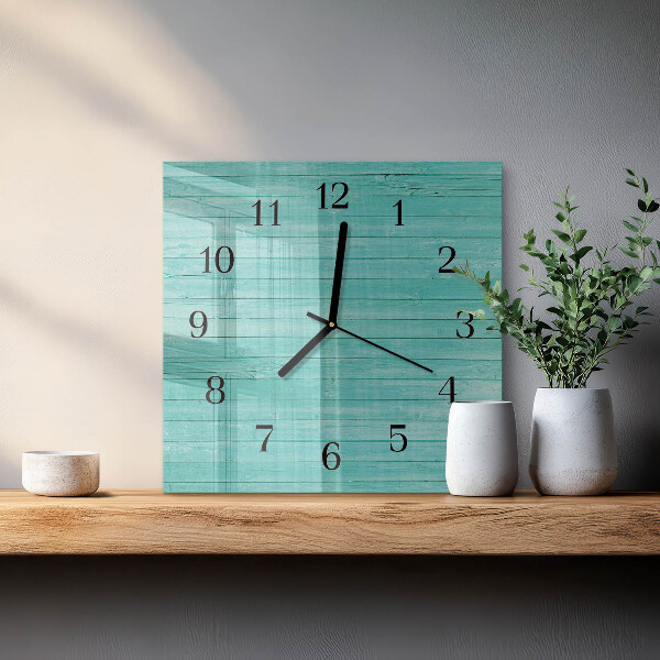 Reloj de vidrio pizarras verdes