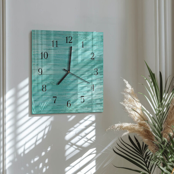Reloj de vidrio pizarras verdes