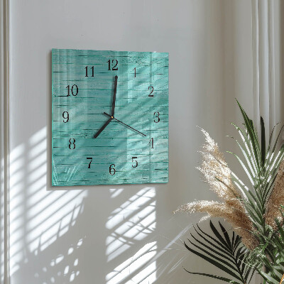 Reloj de vidrio pizarras verdes