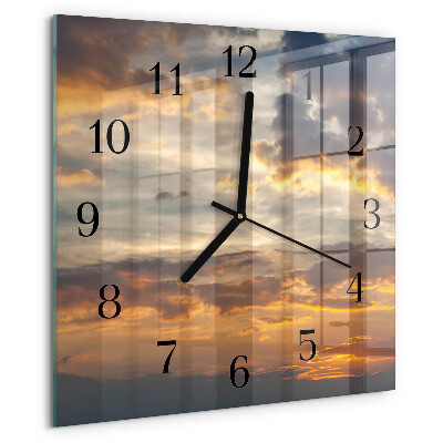Reloj de vidrio Atardecer