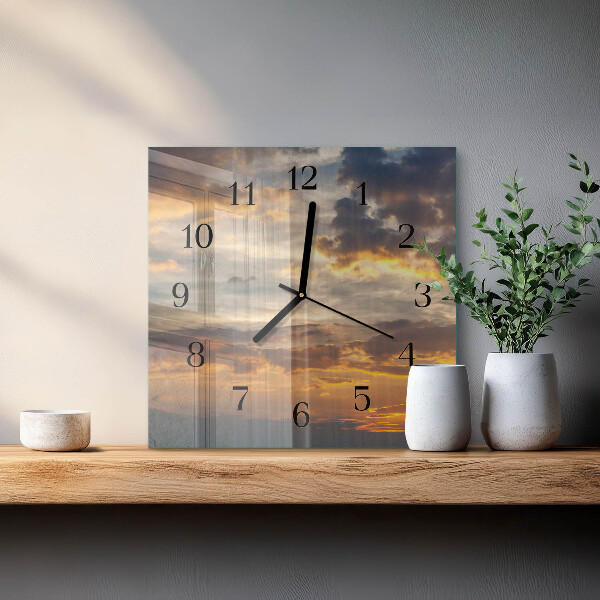 Reloj de vidrio Atardecer
