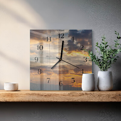 Reloj de vidrio Atardecer