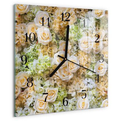 Reloj de vidrio Flores elegantes