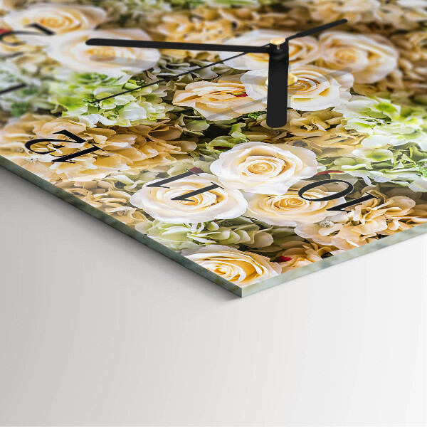 Reloj de vidrio Flores elegantes