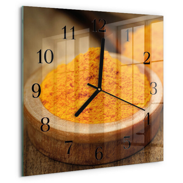 Reloj de vidrio Cúrcuma